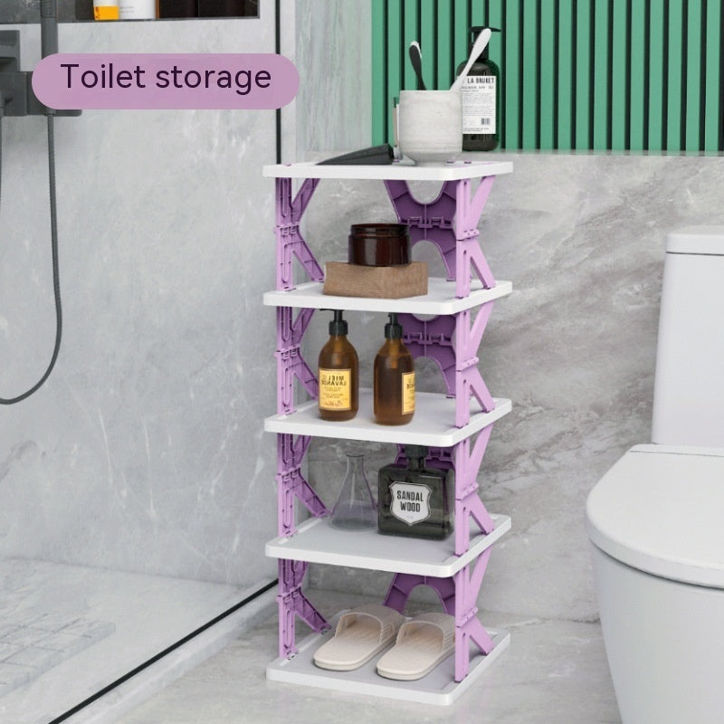 Plastic Installation-free Shoe Rack Storage Shoe Rack Folding Shoe Cabinet