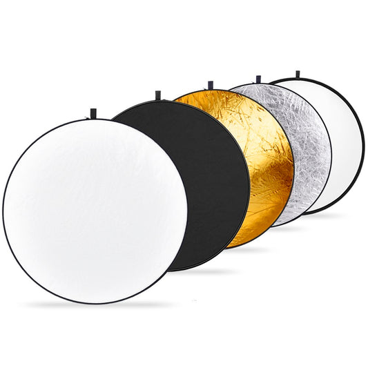 Professional 80 cm 5-in-1 Light Reflector Panel- Gold, Silver, White, Black & Diffuser