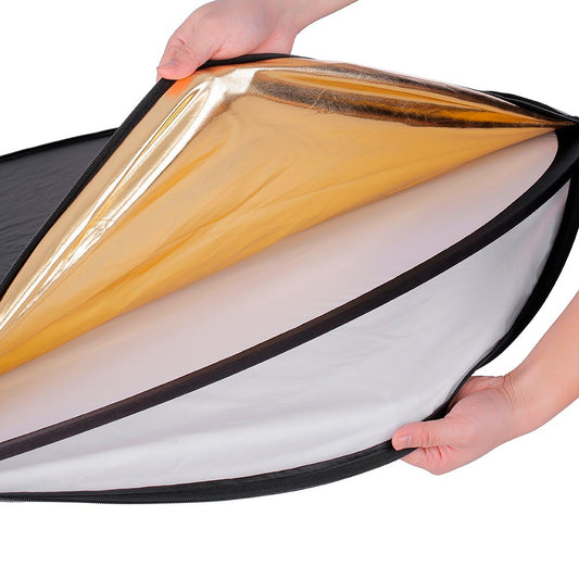 Professional 80 cm 5-in-1 Light Reflector Panel- Gold, Silver, White, Black & Diffuser
