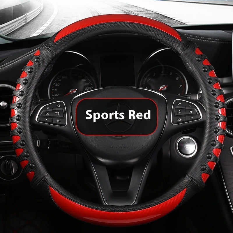 Leather Silicone Four Season Car Accessories Steering Wheel Cover - The JoyS