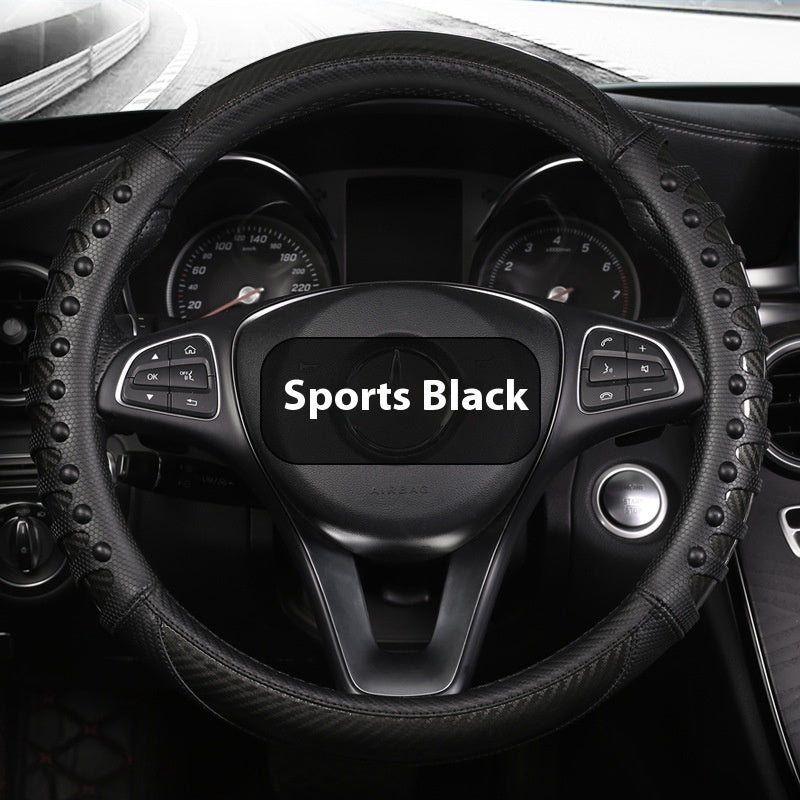 Leather Silicone Four Season Car Accessories Steering Wheel Cover - The JoyS