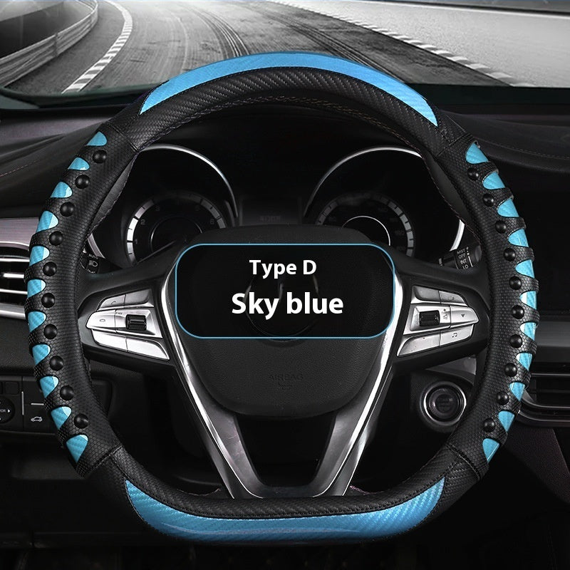 Leather Silicone Four Season Car Accessories Steering Wheel Cover - The JoyS