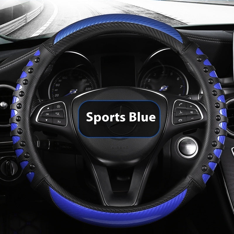 Leather Silicone Four Season Car Accessories Steering Wheel Cover - The JoyS