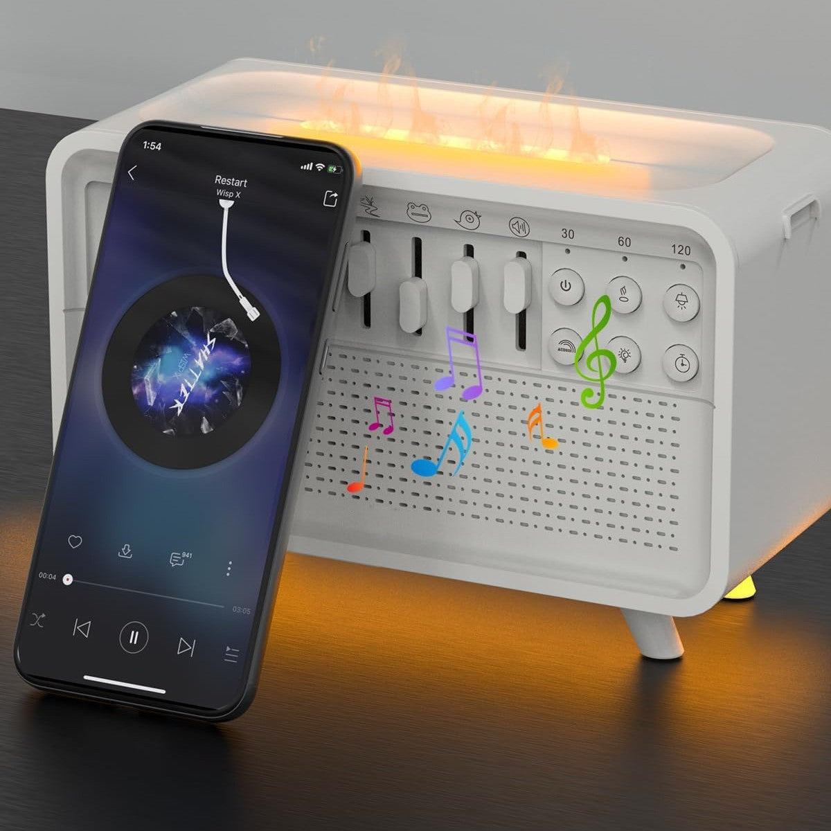 3 In 1 Bluetooth Speaker White Noise Sleep Night Light Humidifier All-in-one Machine Free Combination Of 8 Group Nature Sound - The JoyS