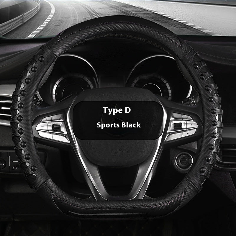 Leather Silicone Four Season Car Accessories Steering Wheel Cover - The JoyS