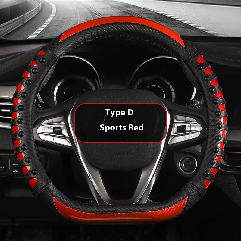 Leather Silicone Four Season Car Accessories Steering Wheel Cover - The JoyS