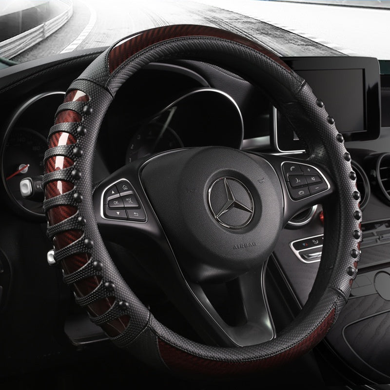 Leather Silicone Four Season Car Accessories Steering Wheel Cover - The JoyS