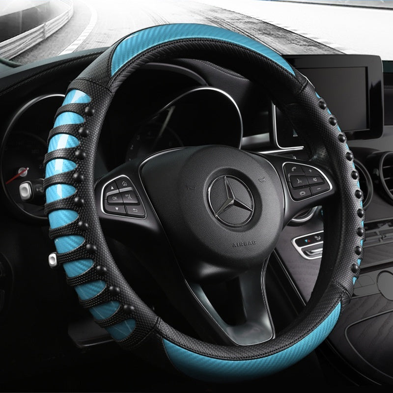 Leather Silicone Four Season Car Accessories Steering Wheel Cover - The JoyS