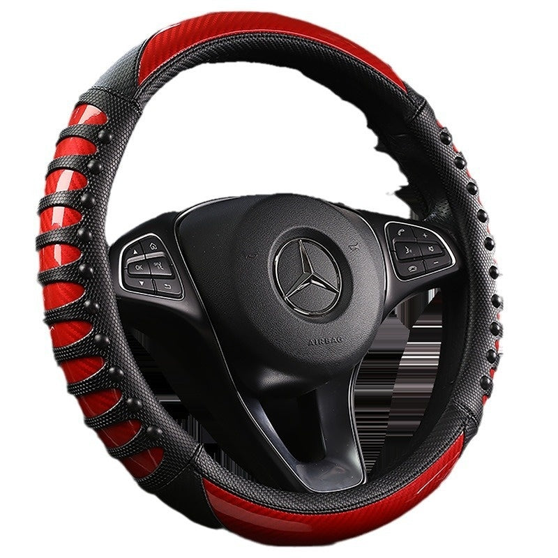 Leather Silicone Four Season Car Accessories Steering Wheel Cover - The JoyS