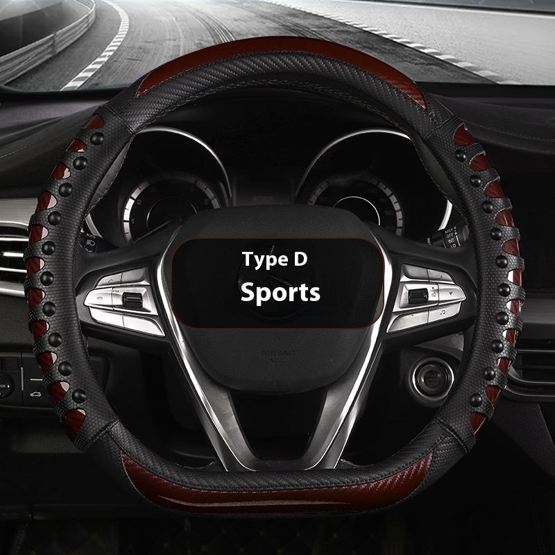 Leather Silicone Four Season Car Accessories Steering Wheel Cover - The JoyS