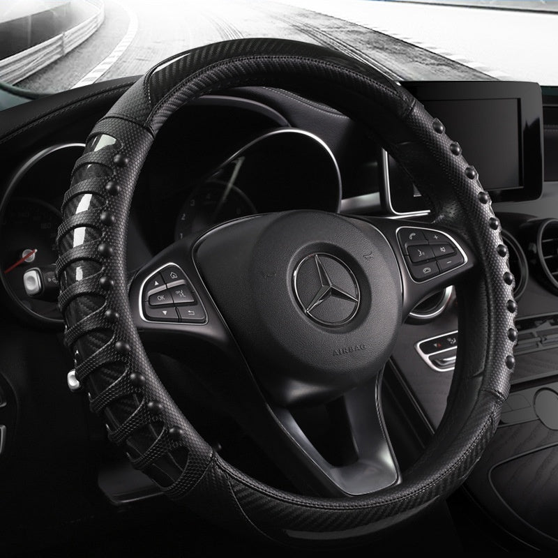 Leather Silicone Four Season Car Accessories Steering Wheel Cover - The JoyS